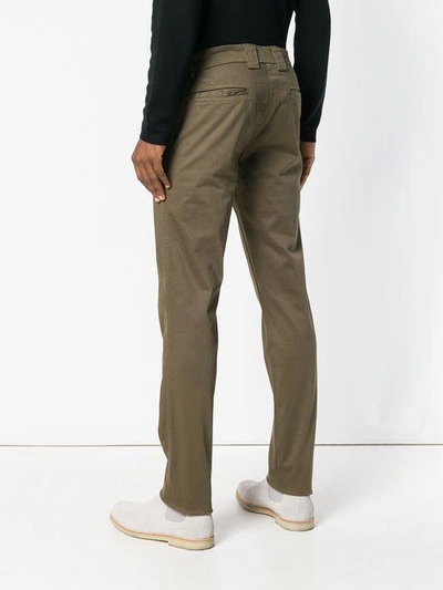Shop C.p. Company Basic Chino Trousers In Green