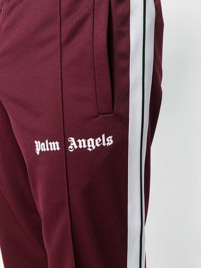 Shop Palm Angels Sport Trousers - Red