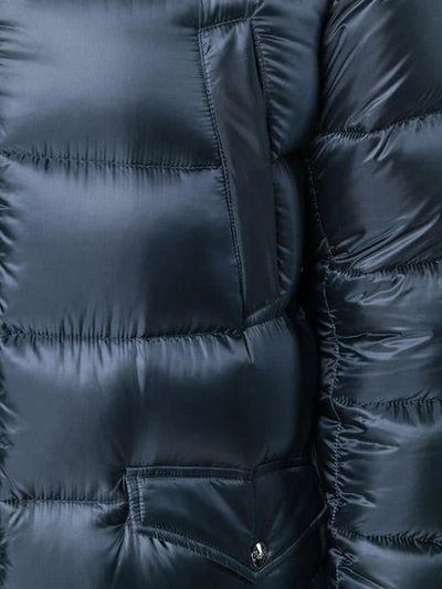 Shop Herno Padded Hooded Coat - Blue