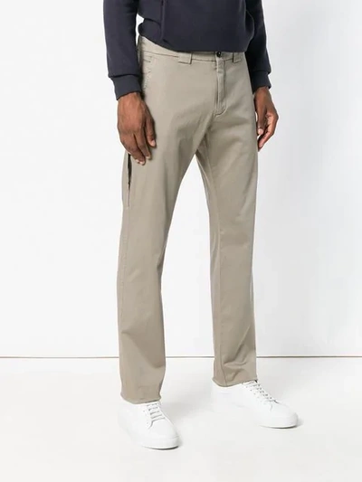 Shop C.p. Company Basic Chino Trousers In Neutrals