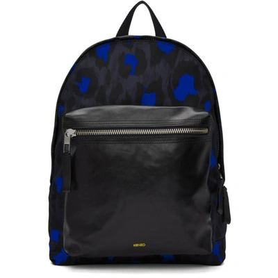 Shop Kenzo Black Leopard Backpack In 99 Leopard