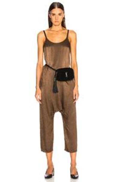 Shop Raquel Allegra Drop Rise Romper In Green