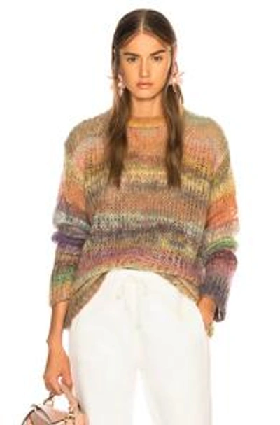 Shop Acne Studios Long Striped Sweater In Multi