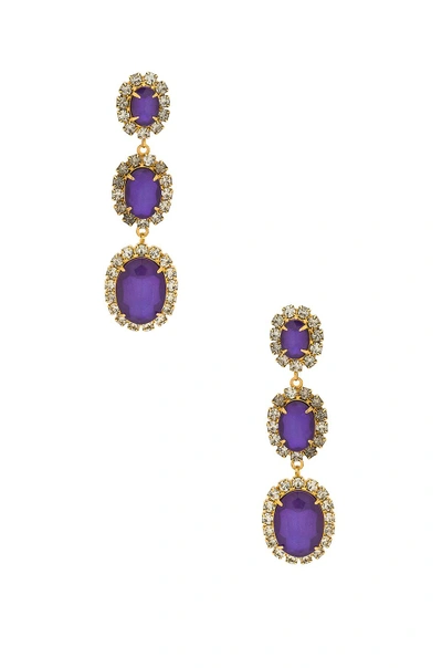 Shop Elizabeth Cole Lawrence Earrings In Purple.