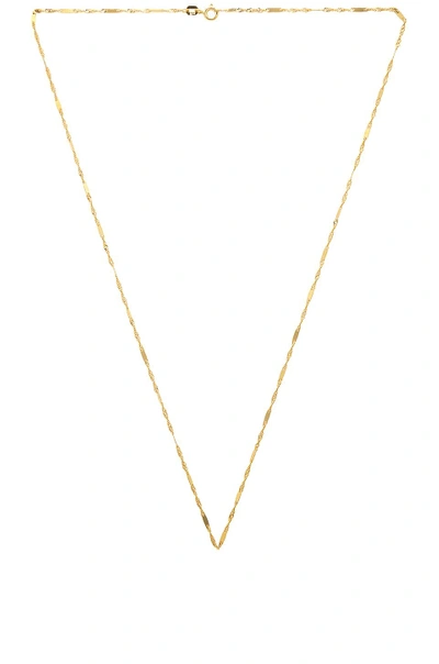 Shop Sachi Twisted Singapore Chain Necklace In Metallic Gold
