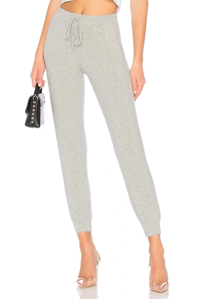 Shop Michael Stars Pull On Pant With Drawstring In Heather Grey