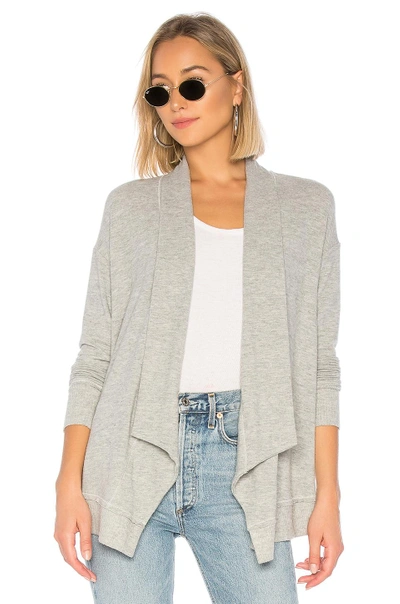 Shop Michael Stars Open Front Cardi In Gray