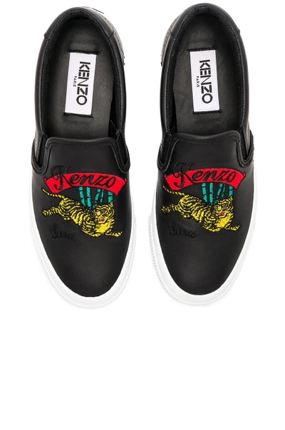 Shop Kenzo Jumping Tiger Sneakers In Black