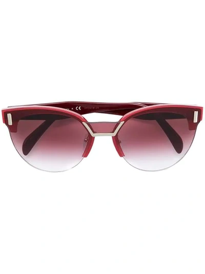 Shop Prada Eyewear Cat-eye Sunglasses - Red