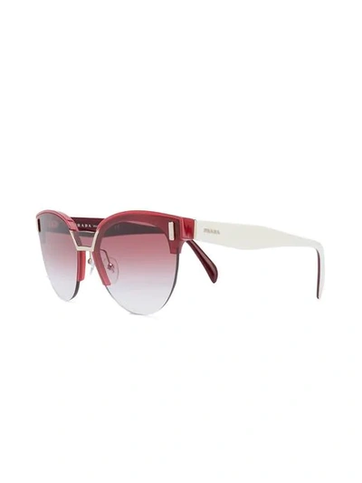 Shop Prada Eyewear Cat-eye Sunglasses - Red