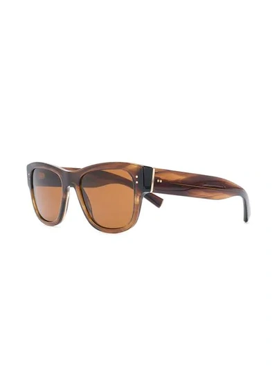 Shop Dolce & Gabbana Square Frame Sunglasses In Brown