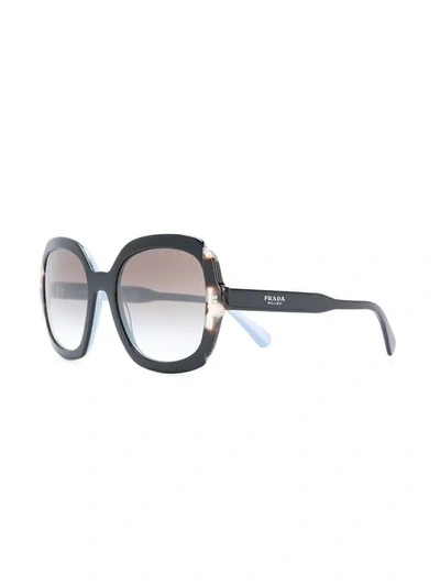 Shop Prada Oversized Square-frame Sunglasses In Black