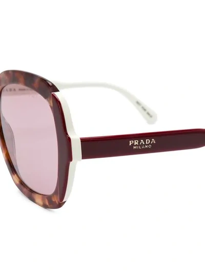 Shop Prada Oversized Square-frame Sunglassesc In Red