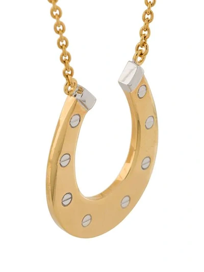 Shop True Rocks Horse-shoe Pendant Necklace In Metallic