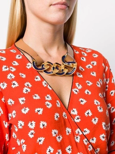 Shop Marni Curb Chain Choker Necklace - Brown