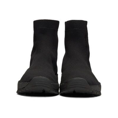 Shop Alyx 1017  9sm Black Knit Hiking Boots In 1 Black