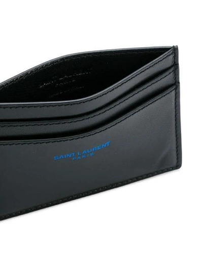 Shop Saint Laurent Logo Cardholder - Black