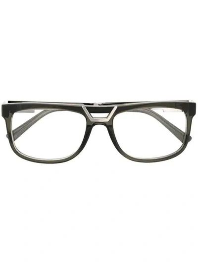 Shop Cazal Rectangular Shaped Glasses In Black