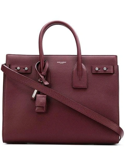 Saint Laurent Small Sac De Jour Souple Tote In Red