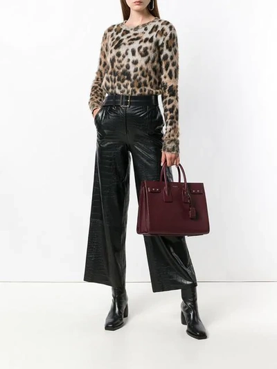 Saint Laurent Small Sac De Jour Souple Tote In Red