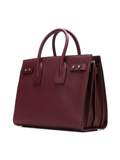 Saint Laurent Small Sac De Jour Souple Tote In Red