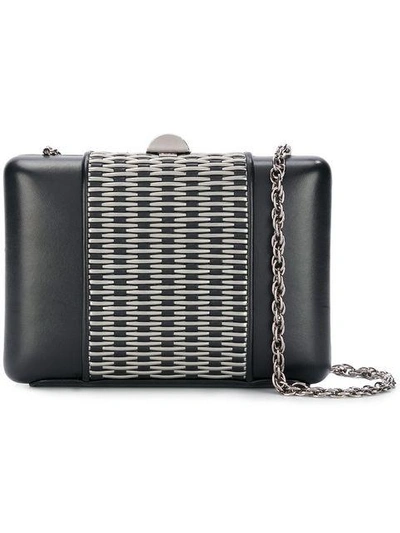 Shop Rodo Metal Appliqué Clutch Bag - Black