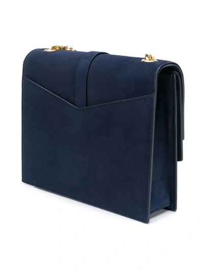 Shop Saint Laurent Monogram Collège Shoulder Bag In Blue
