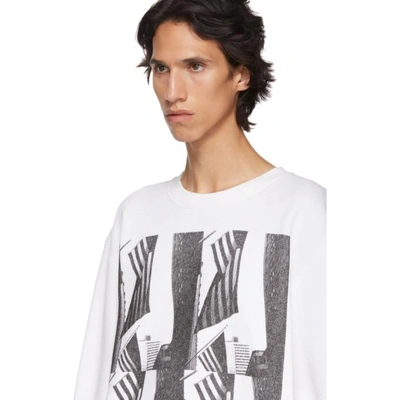 Shop Calvin Klein 205w39nyc White American Flag And Buildings Sweatshirt In 101 White
