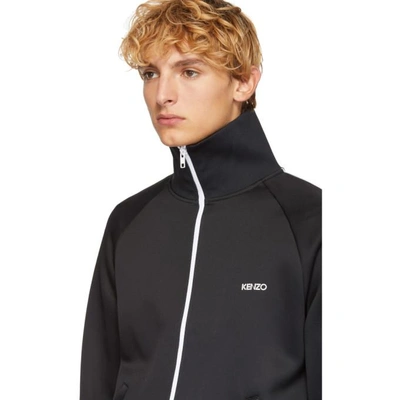 Shop Kenzo Black Logo Track Jacket In 99 Black