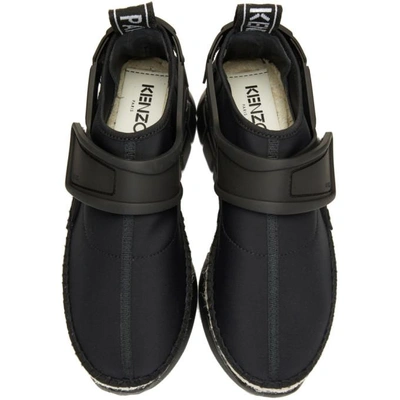Shop Kenzo Black K-lastic Espadrille Sneakers In 99 Black