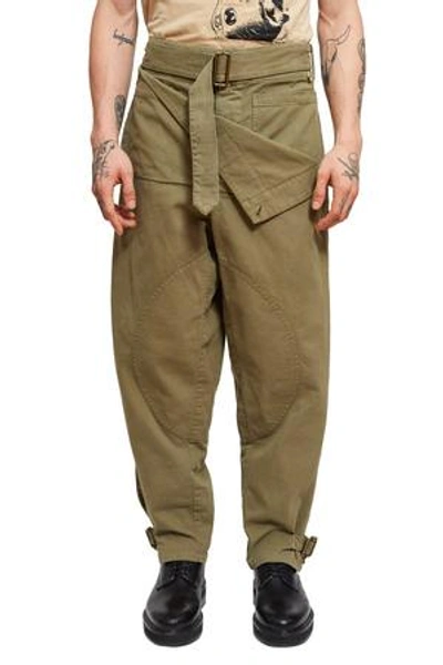 Shop Jw Anderson Opening Ceremony Garment Dyed Army Trousers In Khaki