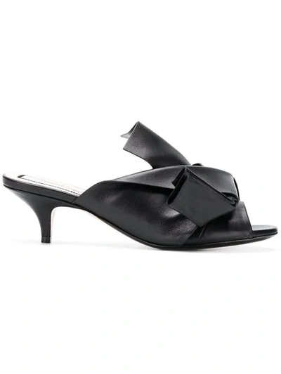 Shop N°21 Folded Detail Sandals In Black