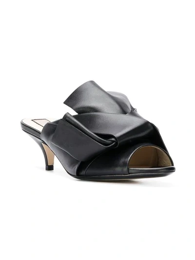 Shop N°21 Folded Detail Sandals In Black