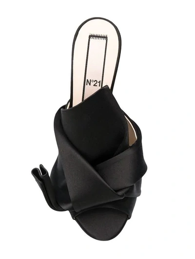 Shop N°21 Folded Detail Sandals In Black