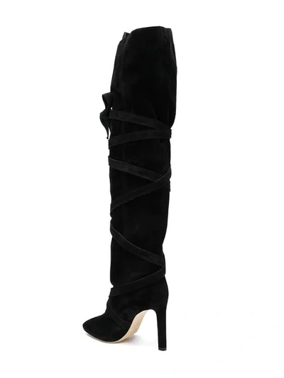 Shop Saint Laurent Over The Knee Boots In Black