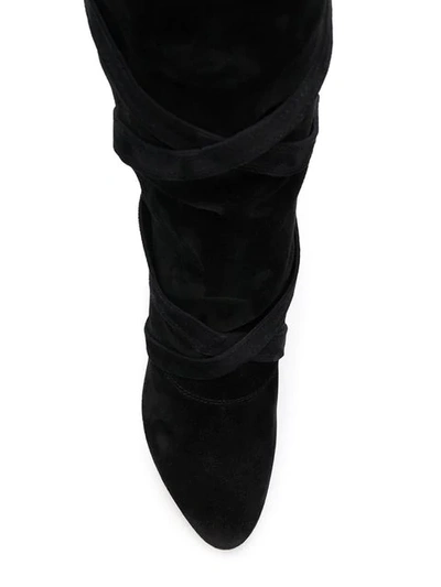 Shop Saint Laurent Over The Knee Boots In Black