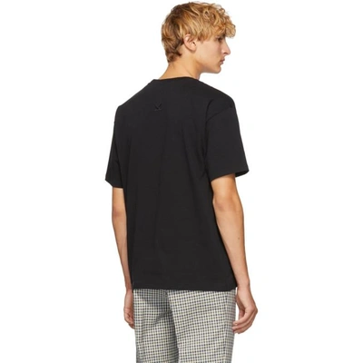 Shop Kenzo Black Spaced Out T-shirt In 99.blk