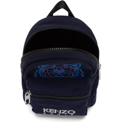 Shop Kenzo Navy Mini Tiger Backpack In 76a Navy