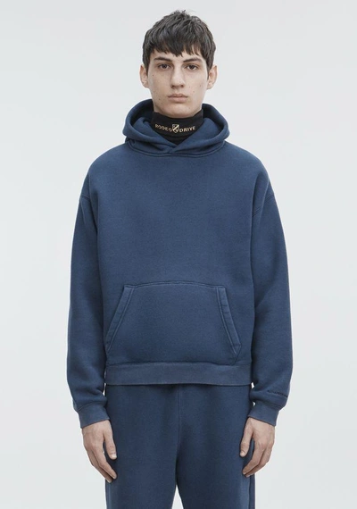 Shop Alexander Wang Hooded Pullover Sweatshirt In Navy Blue