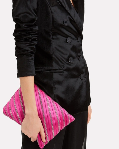 Shop Alexander Wang Unzip Hot Pink Clutch