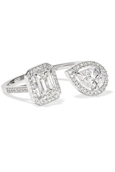 Shop Messika My Twin Toi & Moi 18-karat White Gold Diamond Ring