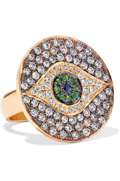 Shop Ileana Makri Dawn 18-karat Gold Multi-stone Ring