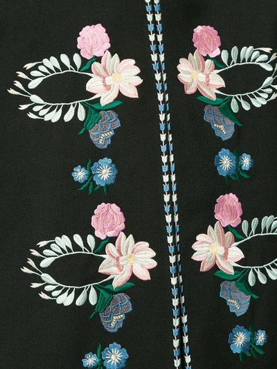Shop Vilshenko Embroidered Floral Cape In Black
