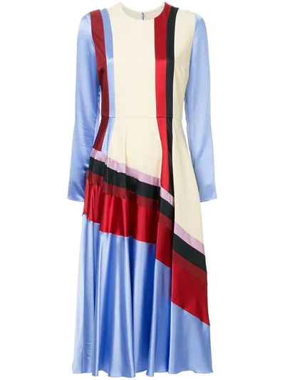 Shop Roksanda Paneled Dress In Laven