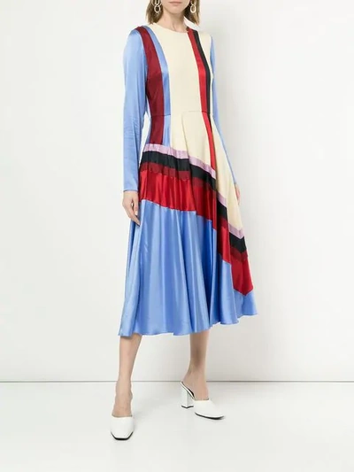 Shop Roksanda Paneled Dress In Laven