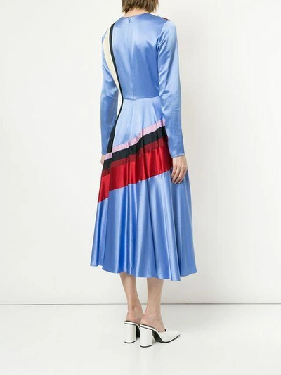 Shop Roksanda Paneled Dress In Laven