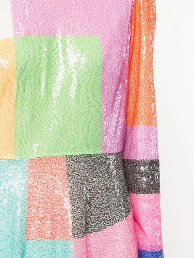 Shop Mary Katrantzou Sequined Block Dress - Multicolour