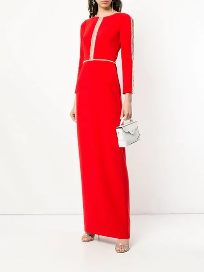Shop Jenny Packham Verziertes Kleid In Red
