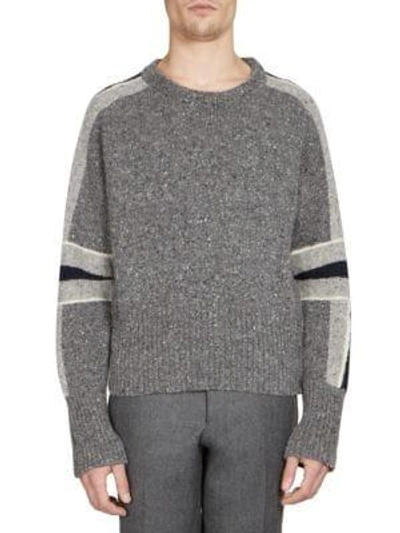 Shop Thom Browne Classic Wool Mohair Sweater In Grey