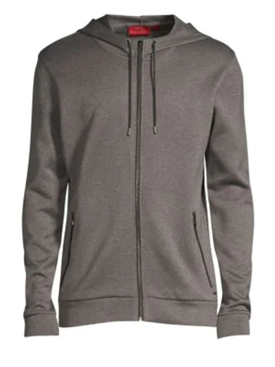 Shop Hugo Boss Debasti Piping Sweatshirt In Grey